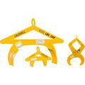 Caldwell Group. Rig-Master Pipe Tongs, 1000 Lbs. Capacity, Yellow, Steel, Adjustable Diameter 2-4in, 1.31in Opening 108-1/2-2/4